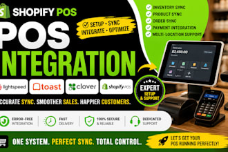 setup shopify pos lightspeed pos toast clover pos retail menu pos integration