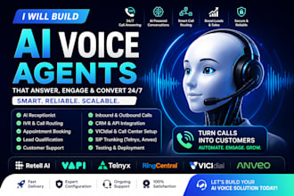 build ai voice agent with retell ai telnyx vapi ai vicidial rincentral IVR anveo