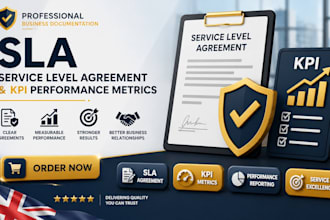 write sla service level agreement kpl performance metrics for businesses