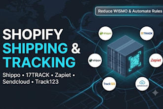 setup shopify shipping 17track cwill zapiet sendcloud sellerdash shippo track123