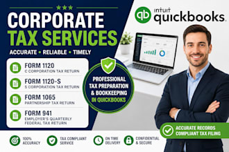 do corporate tax form 1120, 1120s, 1065, 941 in quickbooks