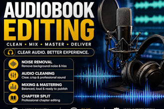 produce a professional audiobook with high quality editing and mastering