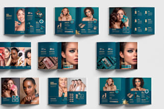 create cosmetics product catalog for skincare, beauty brands,salon,spa, boutique