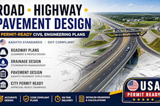 design road highway and pavement civil engineering plans