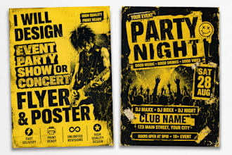 design a event party show or concert flyer poster