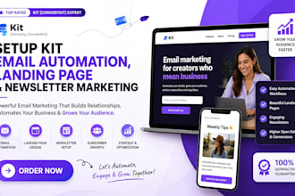 setup kit email automation landing page and newsletter marketing