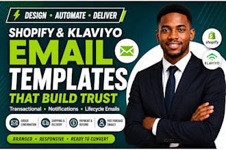 design shopify transactional email template klaviyo customer email notification