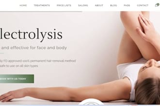 design wix waxing studio esthetician and beauty salon website design