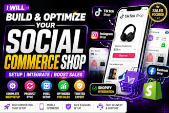 build and optimize your social commerce shop for more sales