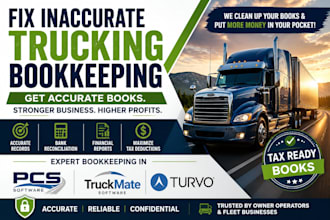 fix inaccurate pcs software, truckmate and turvo trucking bookkeeping
