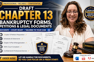 prepare chapter 11 bankruptcy filings and legal case documents