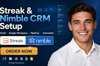 setup streak nimble gmail google workspace crm pipeline automation