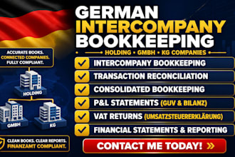 handle intercompany bookkeeping for your german holding and kg companies