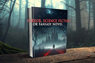 design a professional horror, scifi or fantasy book cover