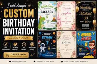 design a custom birthday invitation for kids
