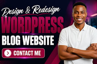 wordpress blog website design and redesign elementor website development, SEO