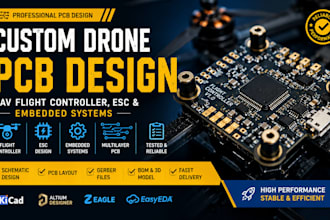 design custom drone pcb, uav flight controller, esc and embedded systems