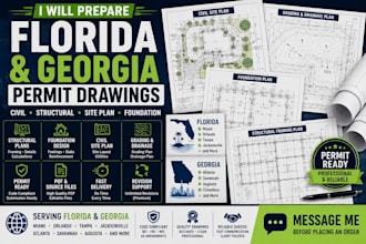 prepare florida and georgia civil structural permit drawings