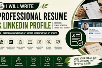 linkedin profile professional resume writing federal ats resume tech cv writing