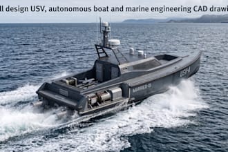 design usv, autonomous boat and marine engineering cad drawings