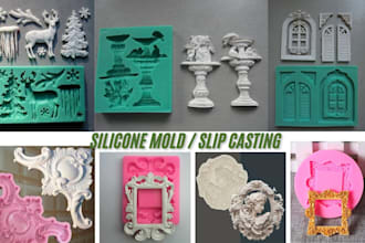 silicone mold injection mold design plastic mold stl file for 3d printing