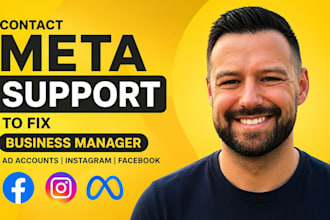 contact meta support to fix business manager ad accounts instagram and facebook