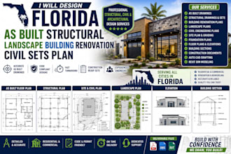 design florida as built structural landscape building renovation civil sets plan