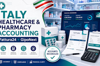reconcile italy healthcare pharmacy accounting using fattura24 and giponext