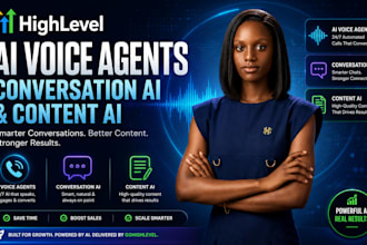 build gohighlevel ai voice agent and conversational ai chatbot, content ai