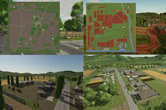 build custom farming simulator fs19 fs22 fs25 maps mods with field building road