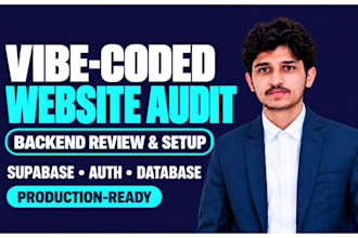 review and setup the backend of your custom vibe coded ai website using supabase