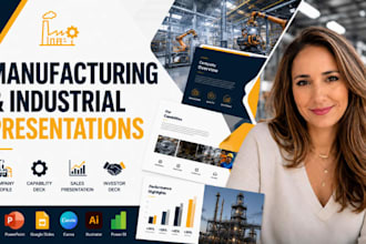 industrial presentation design, manufacturing company profile factory powerpoint