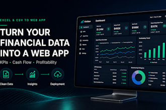 turn excel or CSV financial data into a web app