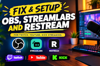 fix and setup obs studio, streamlabs and vmix for streaming planforms