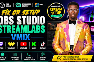 fix or setup obs studio streamlabs vmix for twitch whatnot youtube kick tiktok