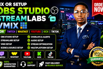 fix or setup obs studio streamlabs vmix for twitch whatnot youtube kick tiktok