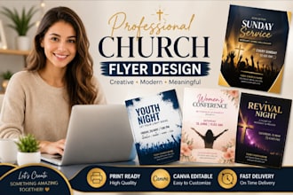 design a professional church flyer, event flyer, or church bulletin