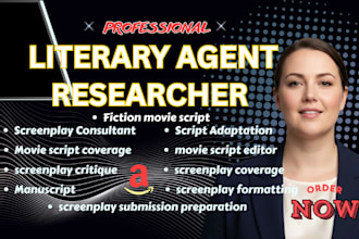 find expert literary agent for movie script, screenplay, screenwriter genre