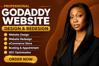 design a professional godaddy website or redesign your godaddy website
