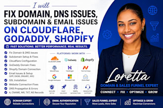 fix domain, dns issues, subdomain, email issues on cloudflare, godaddy, shopify