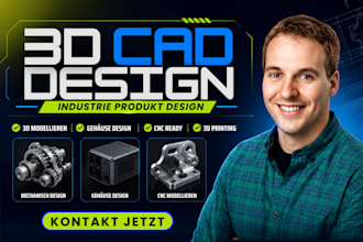 do 3d cad design, enclosure design and cad 3d modeling for 3d printing and cnc