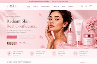 design skincare website beauty website skincare shopify store beauty store