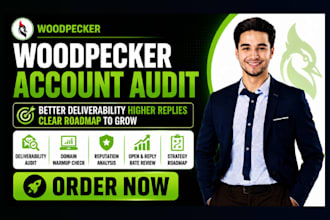 audit woodpecker account deliverability domain warmup reputation open reply rate