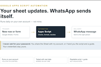 automate your whatsapp notifications and google sheets with apps script