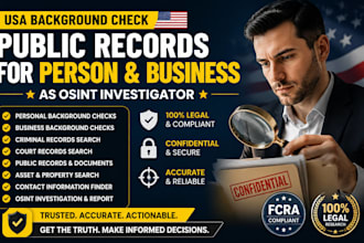 be your USA background check and public records consultant