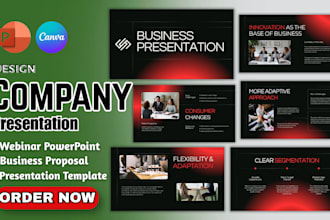 design company presentation, webinar powerpoint brochure investor pitch deck ppt