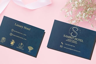 design luxury business cards with qr code for your company or business