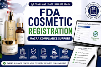 register your fda cosmetic facility and ensure mocra compliance