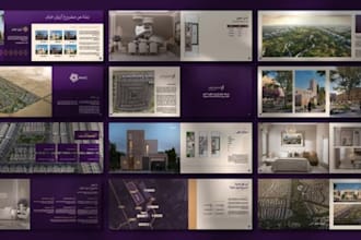 design real estate investor presentation booklet, residential project brochure