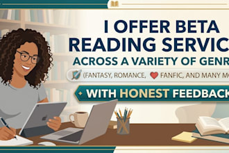 offer beta reading services with honest feedback